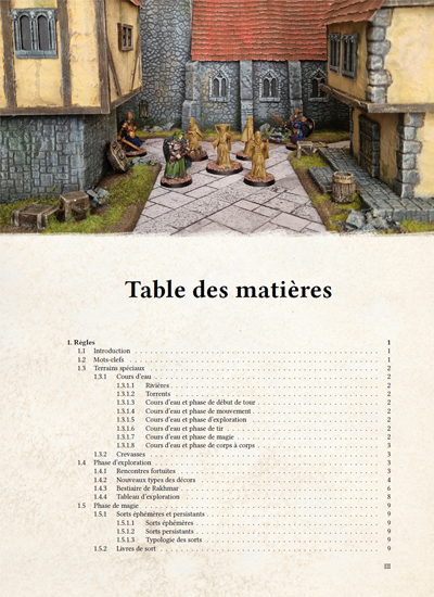 Aperçu du livre Rakhmar - table des matières